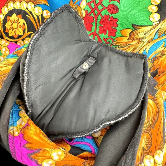 Diane Freis Vintage 1980's Graphic Printed Silk Tunic Mini Dress Multicolored XL - Picture 5 of 6